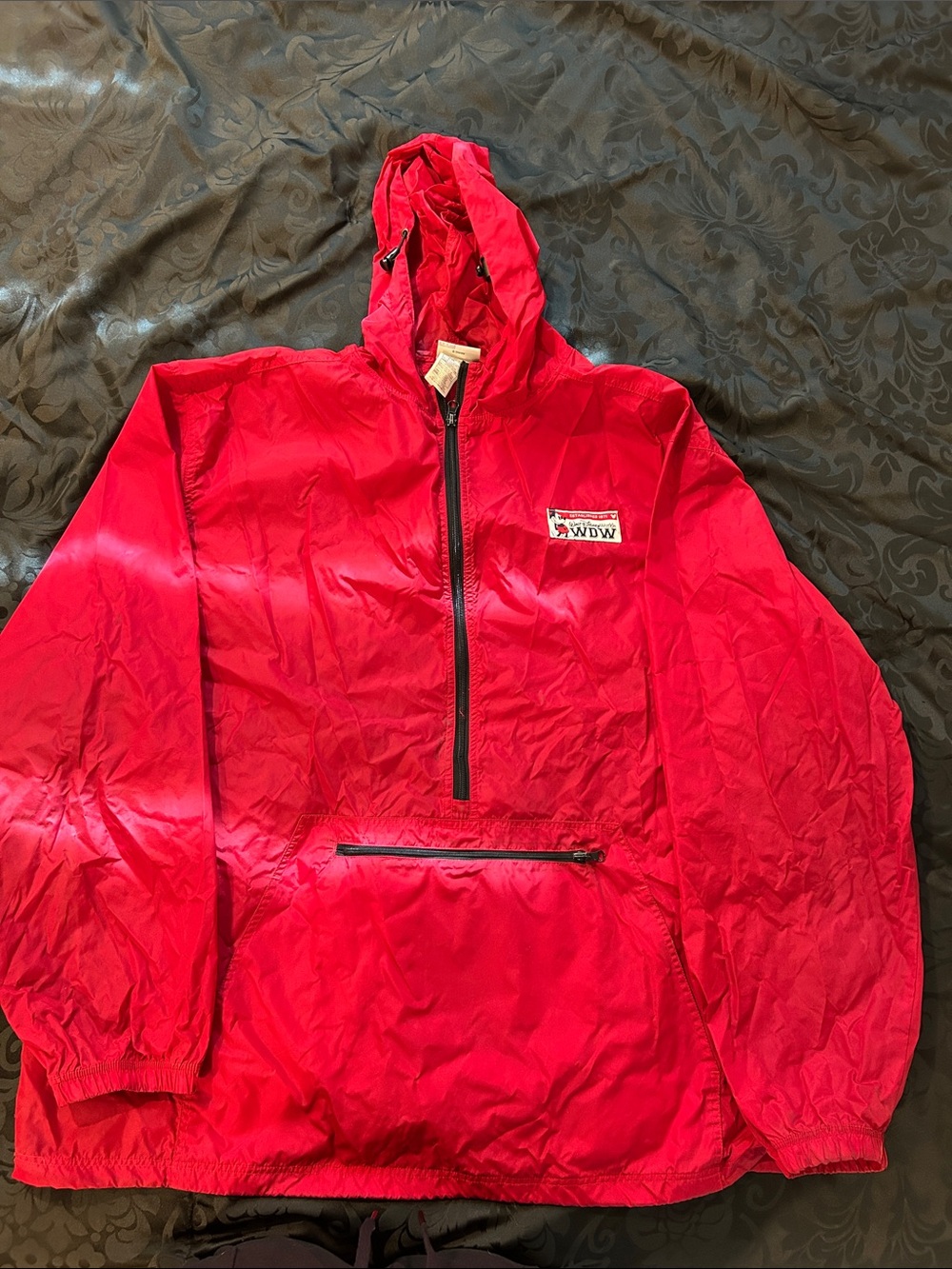 Disney Red Hooded Pullover Rain Jacket